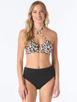 Coco Reef Dynamic Bra Sized Multi-Wear Underwire Bikini Top - Wild Leopard -BCBGMAXAZRIA Shop U5D551 970 alt03