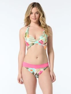 Coco Reef Starlet Halter Bra Sized Wrap Underwire Bikini Top - Lush Blooms -BCBGMAXAZRIA Shop U5E052 970 alt02