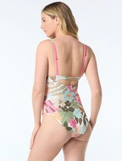 Coco Reef Elite Reversible Bra Sized Underwire One Piece Swimsuit - Lush Blooms -BCBGMAXAZRIA Shop U5E617 970 alt02