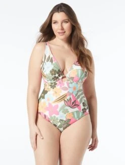 Coco Reef Elite Reversible Bra Sized Underwire One Piece Swimsuit - Lush Blooms -BCBGMAXAZRIA Shop U5E617 970 alt03