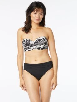 Coco Reef Charisma Bra Sized Underwire Bandeau Bikini Top - Midnight Jungle -BCBGMAXAZRIA Shop U6A474 006 alt02