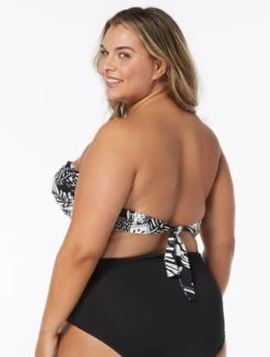 Coco Reef Charisma Bra Sized Underwire Bandeau Bikini Top - Midnight Jungle -BCBGMAXAZRIA Shop U6A474 006 alt09