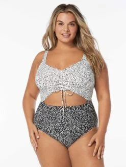 Coco Reef Sassy Bra Sized Underwire One Piece Swimsuit - Island Cheetah -BCBGMAXAZRIA Shop U7A554 006 alt02
