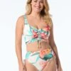 Coco Reef Elevate Bra Sized Shirred Underwire Bikini Top - Island Flora