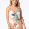 Coco Reef Sassy Bra Sized Underwire One Piece Swimsuit - Island Flora