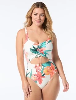 Coco Reef Sassy Bra Sized Underwire One Piece Swimsuit - Island Flora