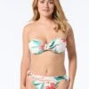 Coco Reef Stunner Bra Sized Underwire Bandeau Bikini Top - Island Flora