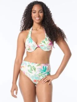 Coco Reef Verso Bra Sized Twist Reversible Underwire Bikini Top - Solstice Bloom