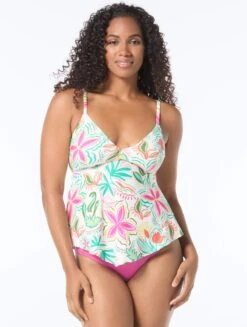 Coco Reef Gypsy Bra Sized Underwire Tankini Top - Solstice Bloom