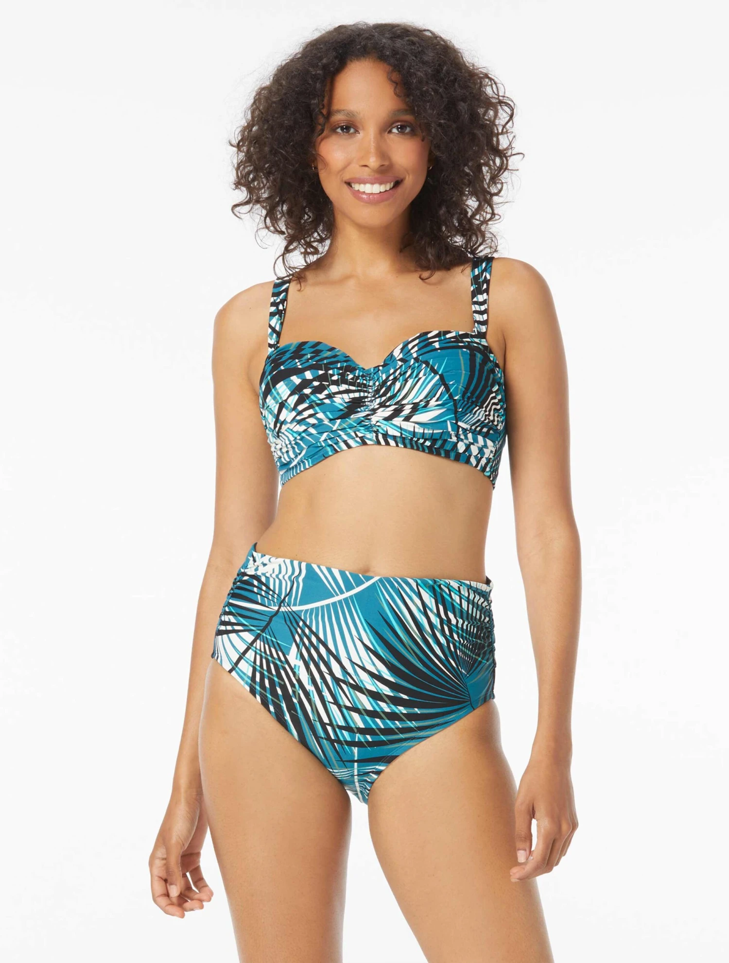 Coco Reef Charisma Bra Sized Underwire Bandeau Bikini Top - Endless Summer Palm 1 Coco Reef Charisma Bra Sized Underwire Bandeau Bikini Top - Endless Summer Palm