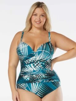 Coco Reef Enrapture Bra Sized Underwire One Piece Swimsuit - Endless Summer Palm 9 Coco Reef Enrapture Bra Sized Underwire One Piece Swimsuit - Endless Summer Palm -BCBGMAXAZRIA Shop U84476 349 alt04