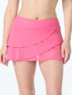 Coco Reef Sway Mesh Layer Swim Skort - Classic Solids -BCBGMAXAZRIA Shop U95126 698