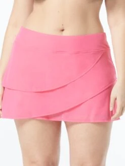 Coco Reef Sway Mesh Layer Swim Skort - Classic Solids -BCBGMAXAZRIA Shop U95126 698 alt02
