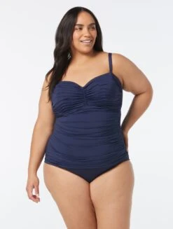 Coco Reef Charisma Bra Sized Pleated Underwire Tankini Top - Solids -BCBGMAXAZRIA Shop U95481 423 alt05 905b3750 251c 45cb 9639 67f8df8e9290