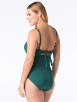 Coco Reef Charisma Pleated Bra Sized Underwire Bandeau One Piece Swimsuit - Solids -BCBGMAXAZRIA Shop U95482 375 alt01