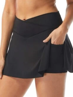 Coco Reef Serene Cross Over Swim Skort - Classic Solids -BCBGMAXAZRIA Shop U95486 006 alt02 R c3d9dcaa 45a3 4550 89d7 32e0c7b4678b