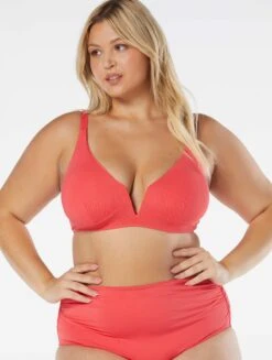 Coco Reef Astra Bra Sized Plunge Underwire Bikini Top - Solids