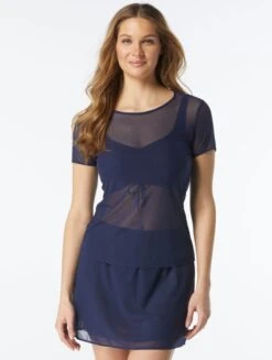 Coco Reef Marion Mesh Cover Up Shirt - Solids 8 Coco Reef Marion Mesh Cover Up Shirt - Solids -BCBGMAXAZRIA Shop U95564 423 alt02