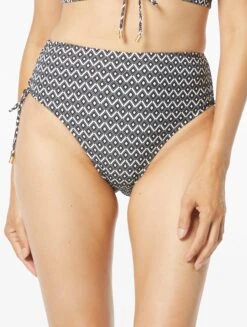 Coco Reef Inspire Shirred High Waist Bikini Bottom - Tiki Diamond