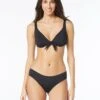 Vince Camuto Tie Front Underwire Bikini Top - Solids