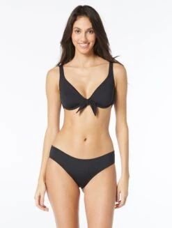 Vince Camuto Tie Front Underwire Bikini Top - Solids