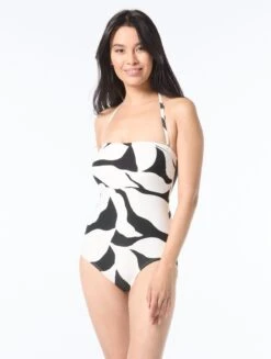 Vince Camuto Lace Back One Piece Swimsuit - Midnight Shadow -BCBGMAXAZRIA Shop V1D574 005 alt02