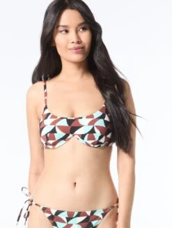 Vince Camuto Underwire Bikini Top - Raindrop Geo