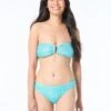 Vince Camuto Sequined Bikini Top - Aqua Swirl
