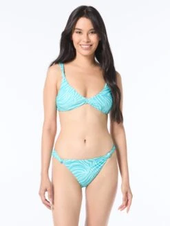 Vince Camuto Knotted Bikini Top - Aqua Swirl