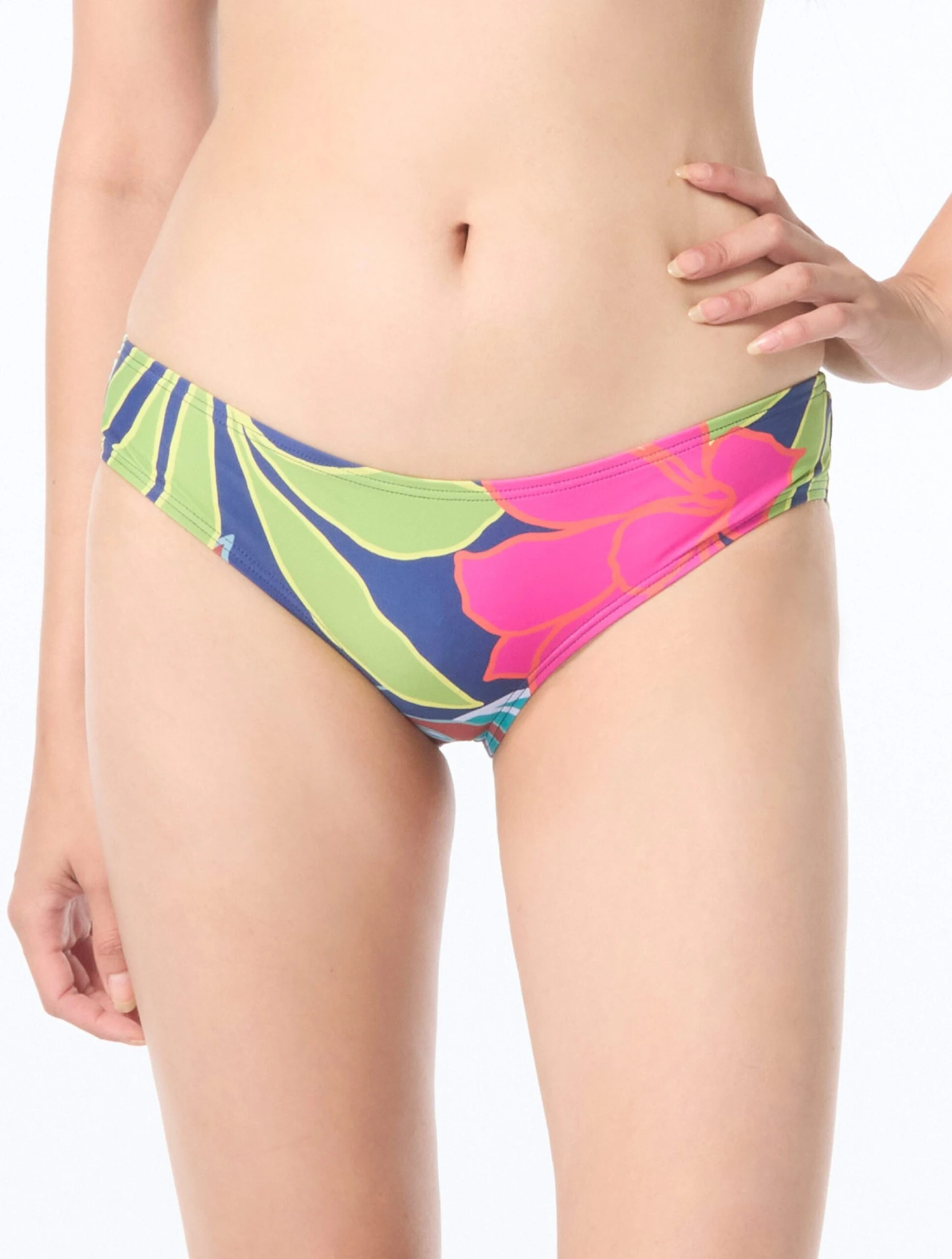Vince Camuto Shirred Back Bikini Bottom - Fiji Floral 1 Vince Camuto Shirred Back Bikini Bottom - Fiji Floral