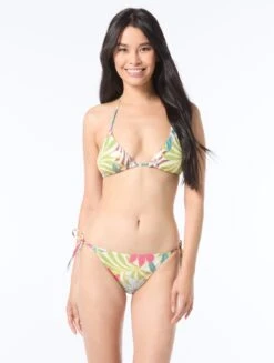 Vince Camuto String Tie Bikini Top - Gold Dusk Fiji Floral