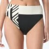 Vince Camuto Reversible High Waisted Bikini Bottom - Geo Placement