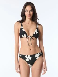 Vince Camuto Triangle Tie Front Bikini Top - Spaced Floral