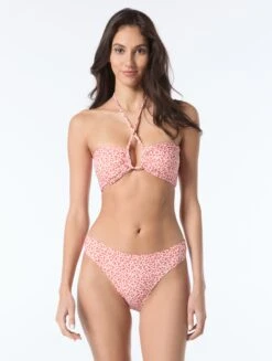 Vince Camuto Crossover Underwire Bandeau Bikini Top - Small Animal