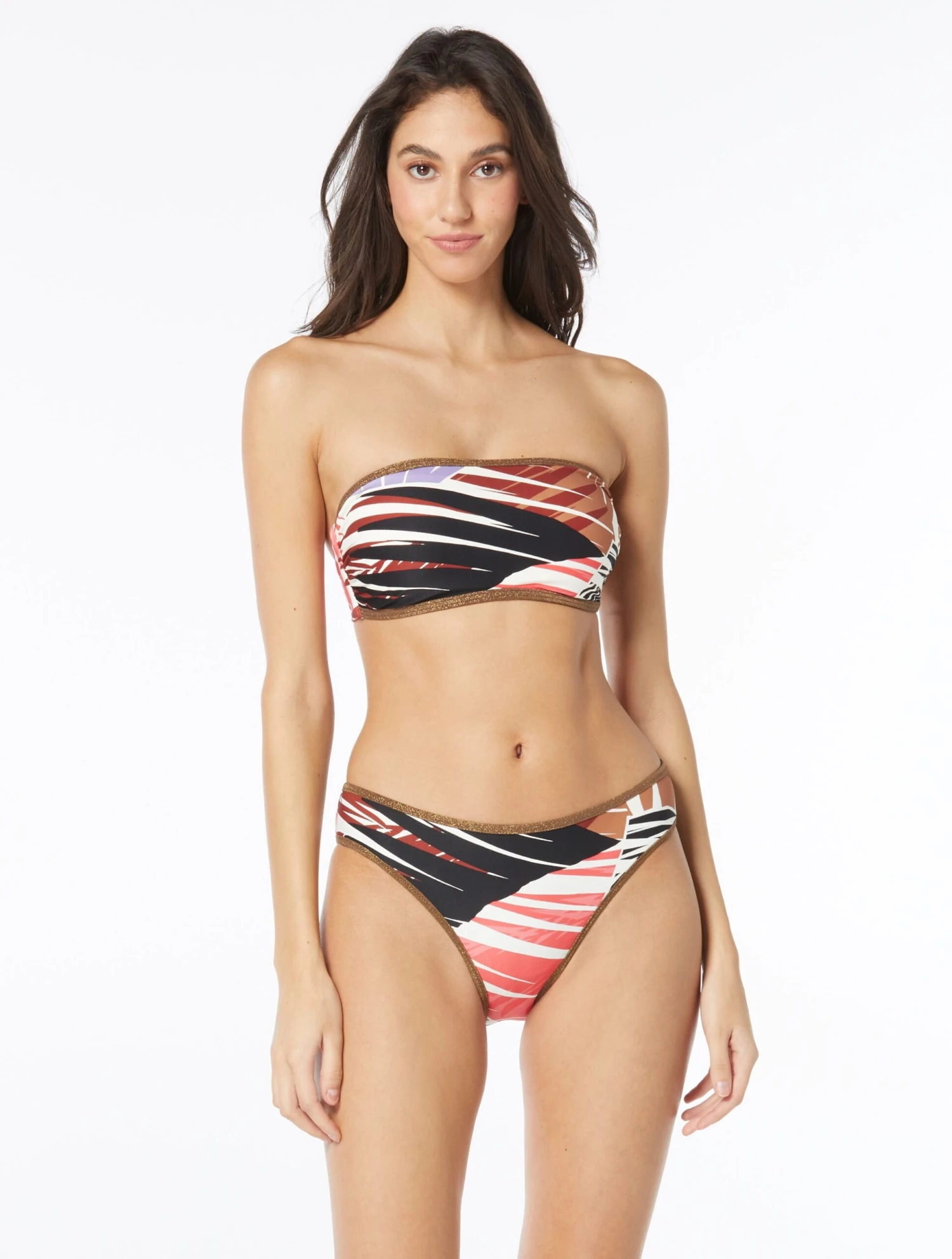 Vince Camuto Reversible Bandeau Bikini Top - Riviera Palm 1 Vince Camuto Reversible Bandeau Bikini Top - Riviera Palm