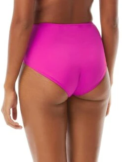 Kate Spade High Waist Bikini Bottom - Rosette Solids -BCBGMAXAZRIA Shop back pink 1 3