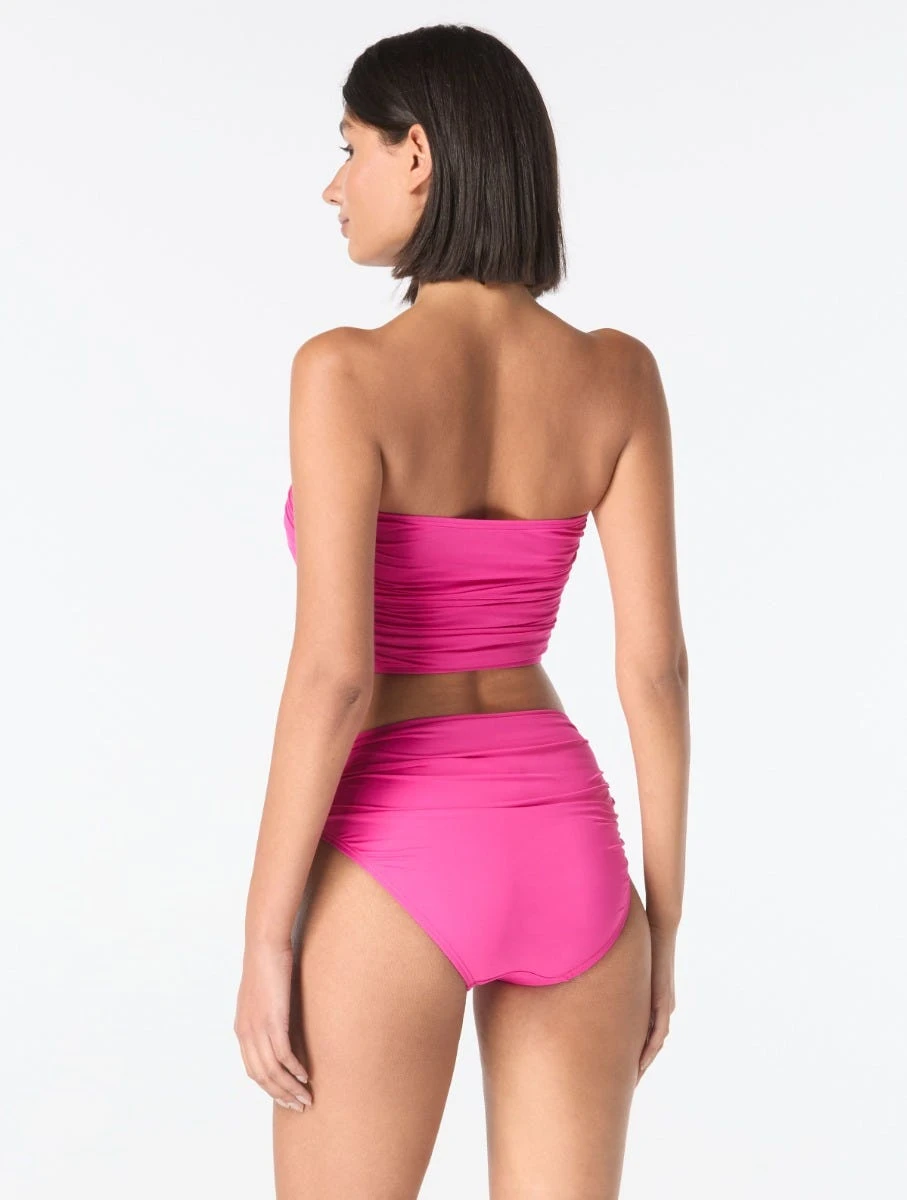 Carmen Marc Valvo Bandeau Beaded Draped Bikini Top - Solids 3 Carmen Marc Valvo Bandeau Beaded Draped Bikini Top - Solids - Image 3
