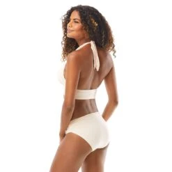 Carmen Marc Valvo Ruched Halter Bikini Top - Sunlit Seas -BCBGMAXAZRIA Shop c1d276 113 alt01 fe13b05e 7393 407d 86f9 a063e91a6d00