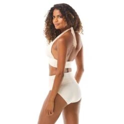 Carmen Marc Valvo Ruched Halter Bikini Top - Sunlit Seas -BCBGMAXAZRIA Shop c1d276 113 alt03 dc6efa29 7704 4b86 83ea 01118b46e088