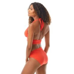 Carmen Marc Valvo Ruched Halter Bikini Top - Sunlit Seas -BCBGMAXAZRIA Shop c1d276 629 alt01