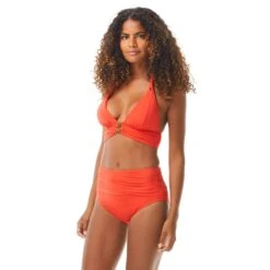 Carmen Marc Valvo Ruched Halter Bikini Top - Sunlit Seas -BCBGMAXAZRIA Shop c1d276 629 alt02