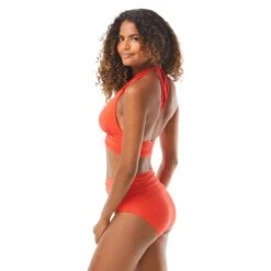 Carmen Marc Valvo Ruched Halter Bikini Top - Sunlit Seas -BCBGMAXAZRIA Shop c1d276 629 alt03