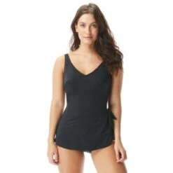 Roxanne Bra Sized V-Neck Sarong One Piece Swimsuit - Solids -BCBGMAXAZRIA Shop e73410 001 1 6e40ff33 7f9e 4c32 a70e 5d2887224864