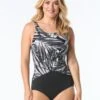 Gabar High Neck Bra Sized One Piece Swimsuit - Palm Beach