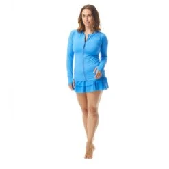 Beach House Sport Ava Zip Front Rash Guard - Beach Solids -BCBGMAXAZRIA Shop h47646 504 7c2d8f58 14e7 49f2 bb83 40a1c2fb3a6b