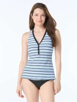 Beach House Swim Claire Textured Tankini Top - Resort Stripe -BCBGMAXAZRIA Shop h6a568 004 1 4ba6bd82 d728 4e88 b4dc 0d1dfa733def