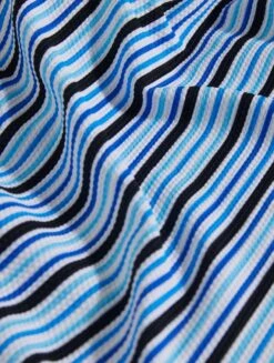 Beach House Swim Bridget Shirred Side Underwire Textured Tankini Top - Resort Stripe -BCBGMAXAZRIA Shop h6a758 004 alt02 b 026f444c c7db 42d9 92e5 88846cf087d0