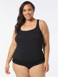 Beach House Sport Plus Brandy Tankini Top - Pique Solids