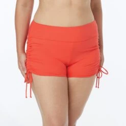 Beach House Plus Size Blake Side Tie Swim Short - Beach Solids -BCBGMAXAZRIA Shop hw58084 828 1
