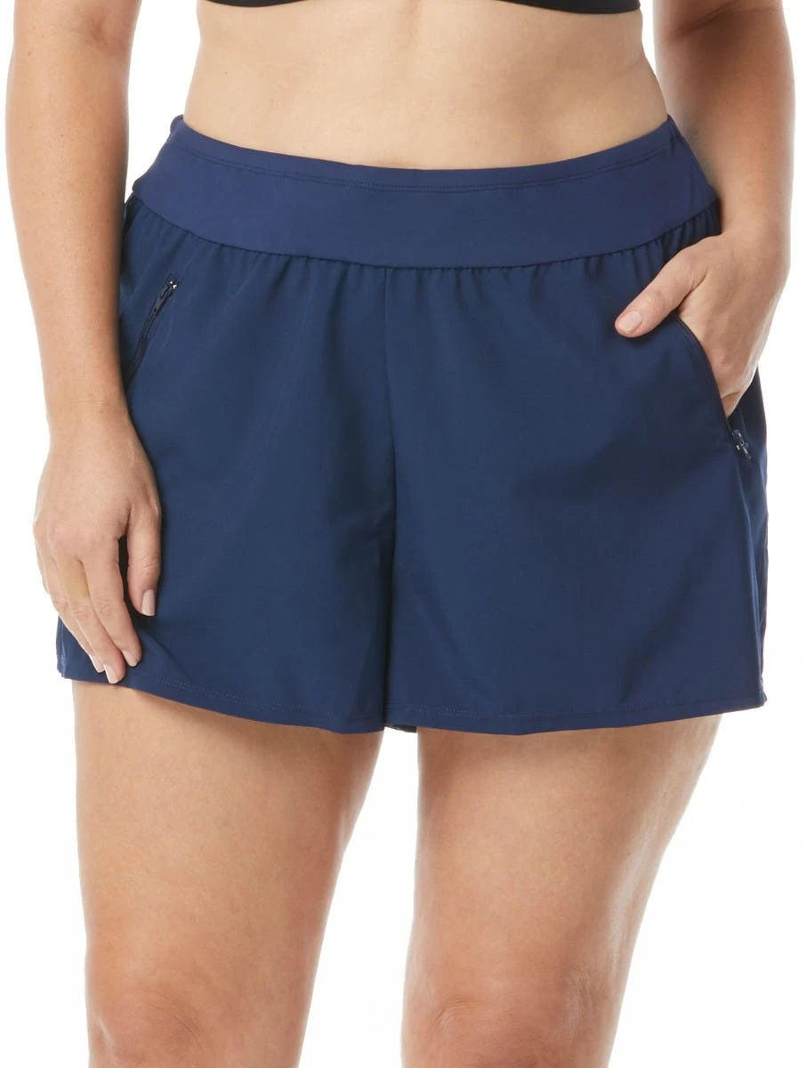 Beach House Plus Size April Stretch Woven Beach Short - Beach Solids 3 Beach House Plus Size April Stretch Woven Beach Short - Beach Solids - Image 3